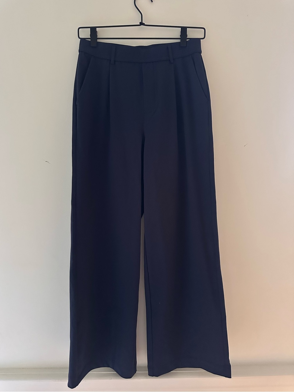 NWT Halara Navy High Waisted Wide Leg Work Pants S Petite